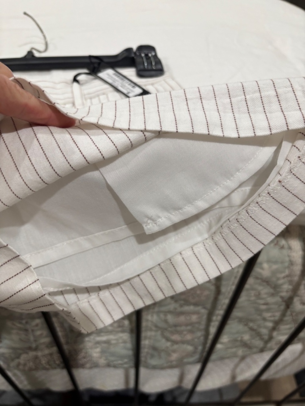 VELVET HEART PINSTRIPE SHORTS - Picture 12 of 14